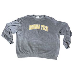 Vintage Georgia Tech Champion Men's 2XL Gray Pullover Sweatshirt